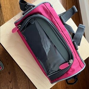 Girls’ Pink + Gray Bicycle Handlebar Bag